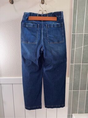 Daze Denim Pleaser Classic Wide Leg Jeans in Deep Kiss Dark Blue 28